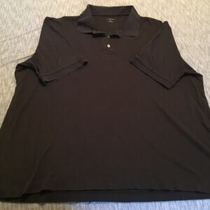 Lands' End Short Sleeve Polo Black XL 46-48